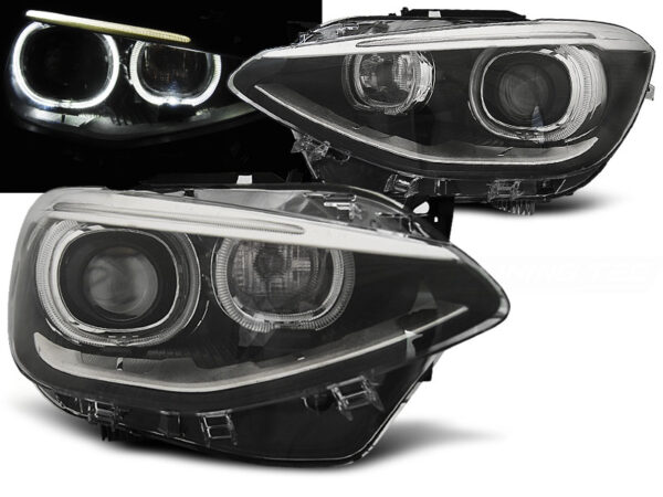 Frontlykter BMW F20/21 11-12.14 TRU DRL Svart – bilde 1 av 2