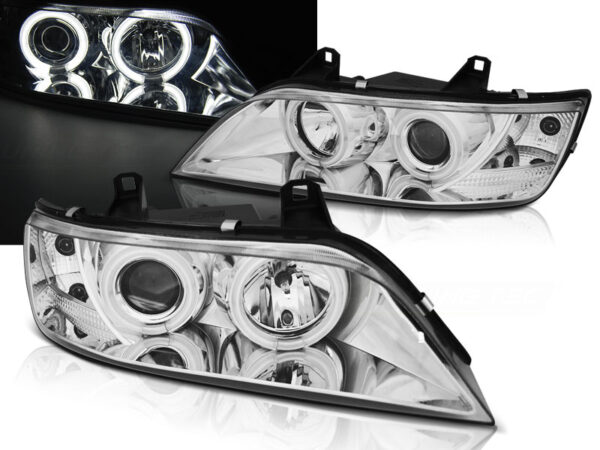 Frontlykter BMW Z3 01.96-02 Angel Eyes CCFL Krom – bilde 1 av 2