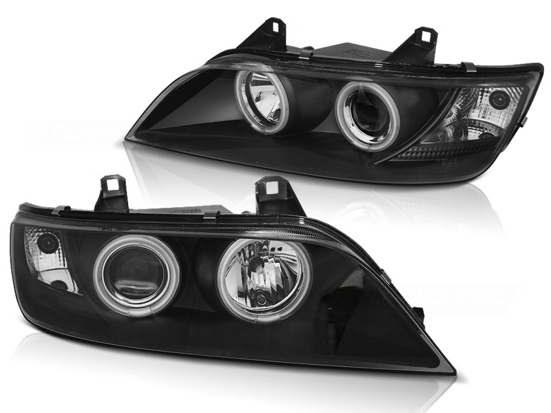 Frontlykter Bmw Z3 01.96-02 Angel Eyes CCFL Black - Bilde 2