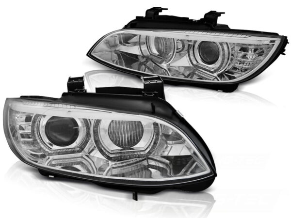 Frontlykter BMW E92/E93 06-10 Xenon Angel Eyes LED Krom AFS – bilde 2 av 2