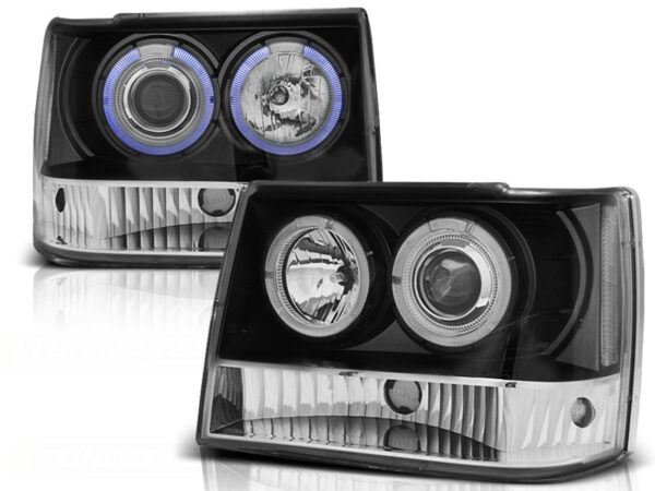 Frontlykter Jeep Grand Cherokee 93-98 Svart – bilde 2 av 2