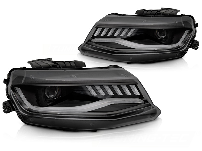 Frontlykter Chevrolet Camaro 16-18 HID SEQ Svart - Bilde 2
