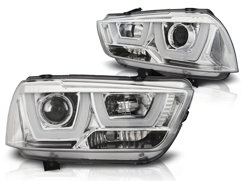 Frontlykter Dodge Charger LX II 11-15 Tube Light Chrome - Bilde 2