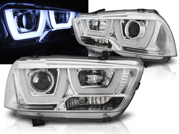 Frontlykter Dodge Charger Lx II 11-15 Tube Lights Krom – bilde 1 av 2