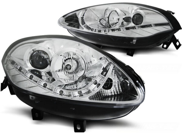 Frontlykter Fiat Bravo II 07-15 Daylight Krom – bilde 2 av 2