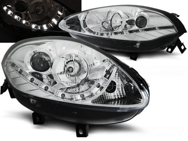 Frontlykter Fiat Bravo II 07-15 Daylight Krom – bilde 1 av 2