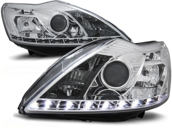 Frontlykter Ford Focus II 02.08-10 Daylight Krom – bilde 2 av 2
