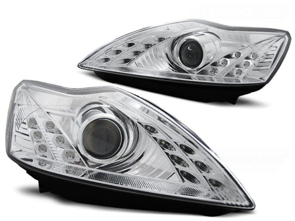 Frontlykter Ford Focus 02.08-10 Daylight Krom – bilde 2 av 2