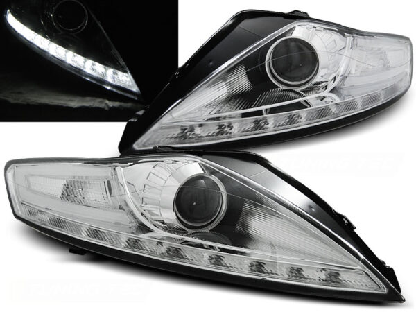 Frontlykter Ford Mondeo 07.07-11.10 Daylight Krom – uten AFS – bilde 1 av 2