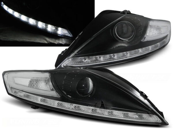 Frontlykter Ford Mondeo 07.07-11.10 Daylight Svart – uten AFS – bilde 1 av 2