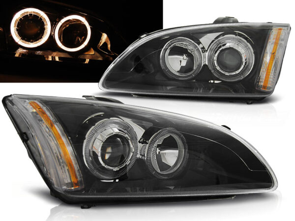 Frontlykter Ford Focus II 09.04-01.08 Angel Eyes Svart – bilde 1 av 2