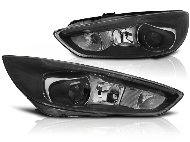 Frontlykter Ford Focus MK3 14-18 Black Led Drl (Led Oem) - Bilde 2