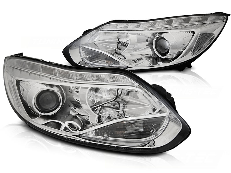Frontlykter Ford Focus MK3 11- 10.14 Led Chrome - Bilde 2