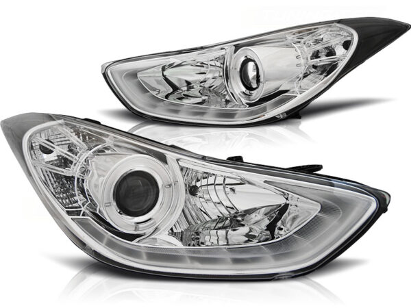 Frontlykter Hyundai Elantra 11.10-15 Krom Daylight LED – bilde 2 av 2