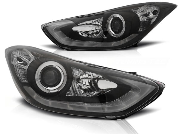 Frontlykter Hyundai Elantra 11.10-15 Svart Daylight LED – bilde 2 av 2