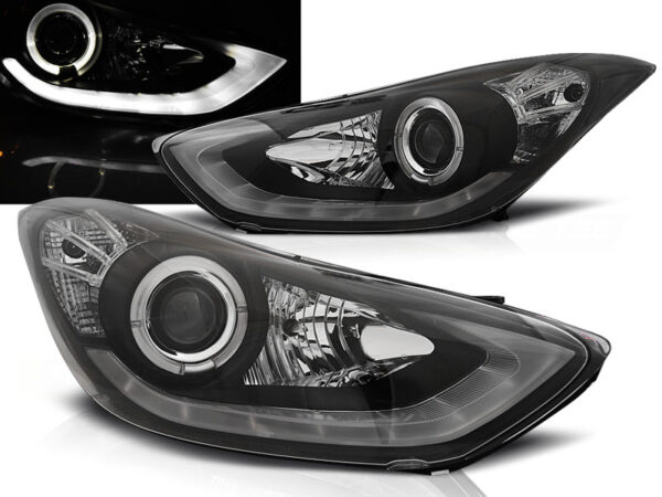 Frontlykter Hyundai Elantra 11.10-15 Svart Daylight LED – bilde 1 av 2