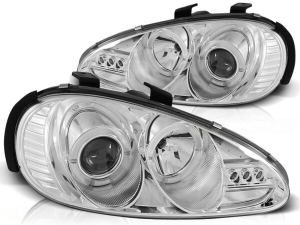 Frontlykter Mazda Mx3 91-98 Angel Eyes Krom – bilde 2 av 2