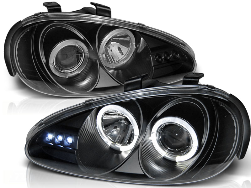 Frontlykter Mazda MX3 91-98 Angel Eyes Black - Bilde 2
