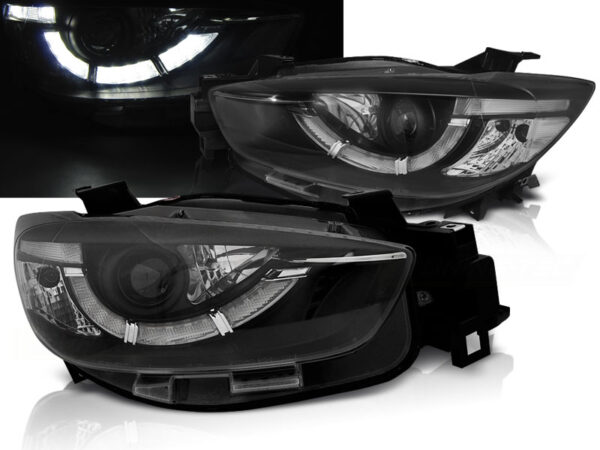Frontlykter Mazda Cx5 11-15 Svart TRU DRL – bilde 1 av 2