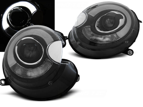 Frontlykter BMW MINI (Cooper) 06-14 Tube Lights Svart – bilde 1 av 2