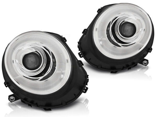 Frontlykter BMW MINI (Cooper) 06-14 Tube Lights Krom – bilde 2 av 2