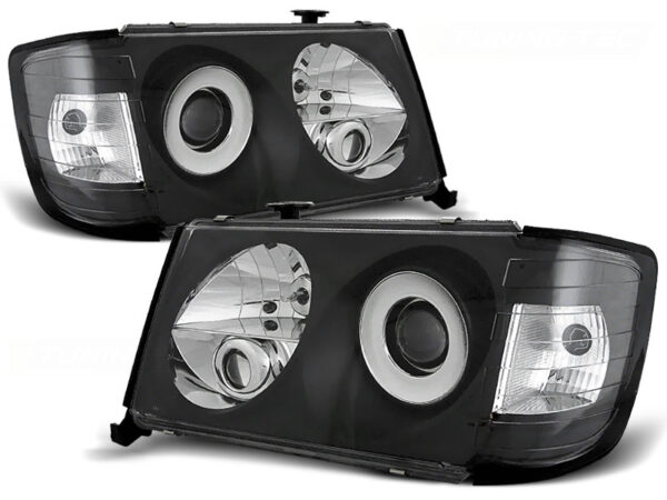 Frontlykter Mercedes W124 01.85-04.93 Svart