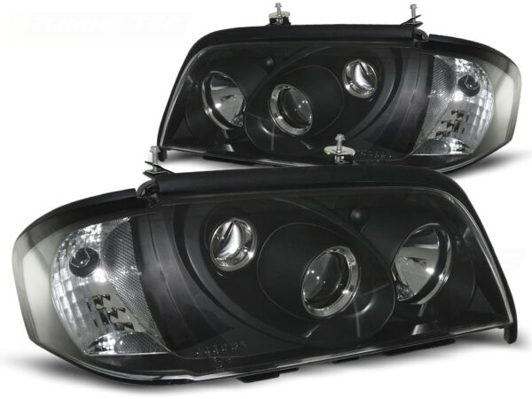 Frontlykter Mercedes W202 C-Class 06.93-06.00 Svart