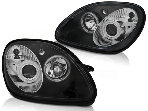 Frontlykter Mercedes R170 SLK 04.96-04 Angel Eyes Svart – bilde 2 av 2