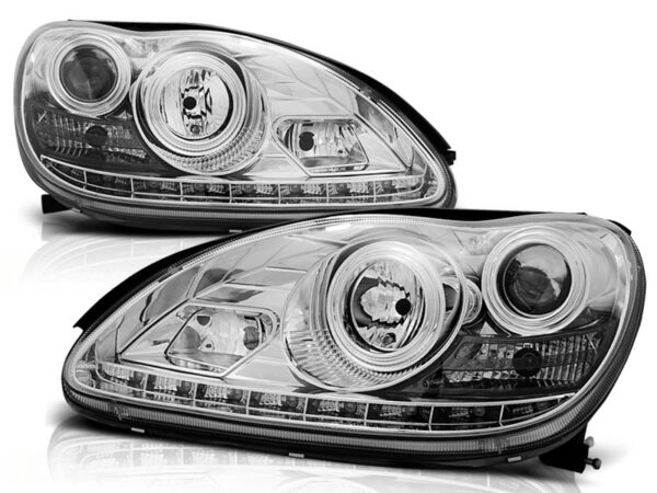 Frontlykter Mercedes W220 S-Class 09.98-05.05 Daylight Krom – bilde 2 av 2