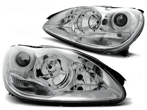 Frontlykter Mercedes W220 S-Class 09.98-05.05 Krom