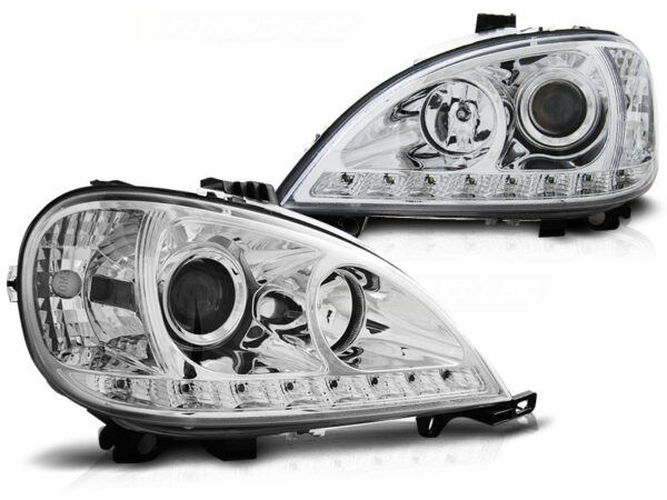 Frontlykter Mercedes W163 ML M-Class 09.01-05 Daylight Krom – bilde 2 av 2