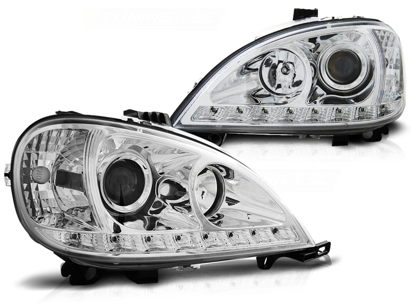 Frontlykter Mercedes W163 ML M-Klasse 09.01-05 Daylight Chrome - Bilde 2