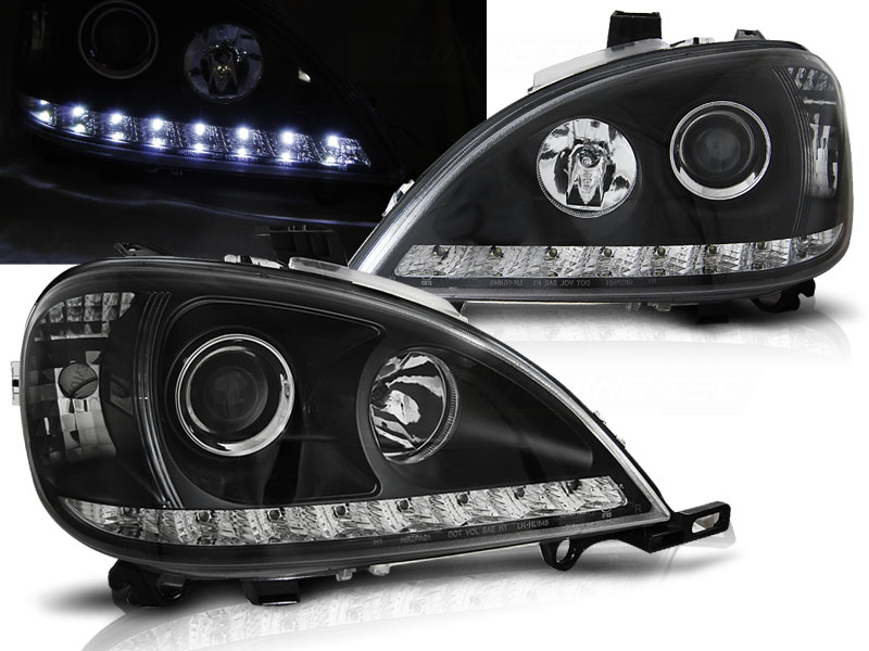 Frontlykter Mercedes W163 ML M-Klasse 09.01-05 Daylight Black