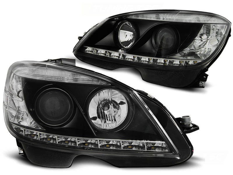 Frontlykter Mercedes W204 07-10 Daylight Black - Bilde 2