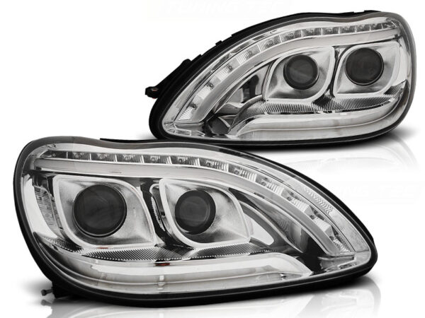 Frontlykter Mercedes W220 S-Class 09.98-05.05 Tube Lights Krom – bilde 2 av 2