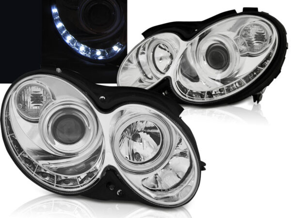 Frontlykter Mercedes CLK W209 03-10 Daylight Krom – bilde 1 av 2