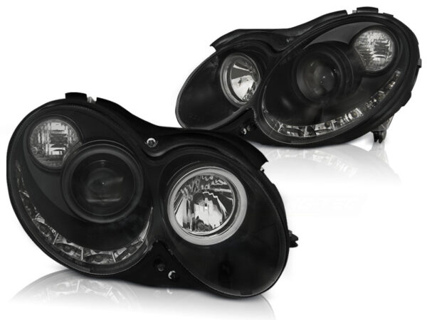 Frontlykter Mercedes CLK W209 03-10 Daylight Svart – bilde 2 av 2