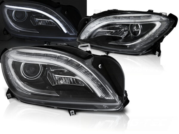 Frontlykter Mercedes M-Class W166 11-15 Svart LED – for halogen – bilde 1 av 5
