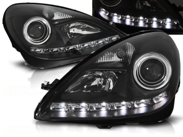 Frontlykter Mercedes R171 SLK 04-11 Xenon Daylight Svart – bilde 1 av 2