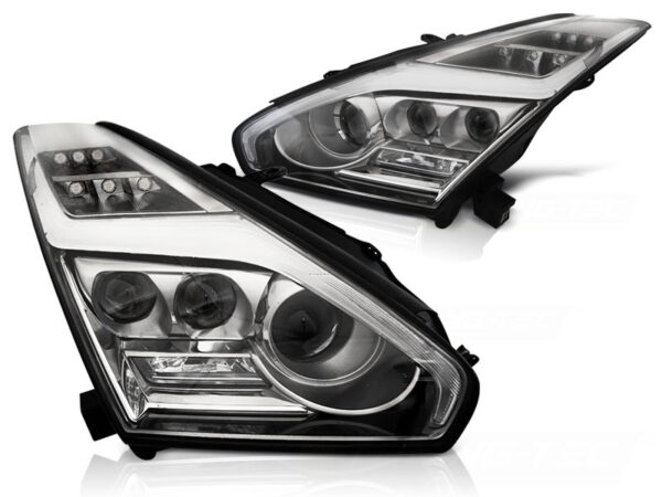 Frontlykter Nissan GT-R 08-11.13 LED Krom – bilde 2 av 2