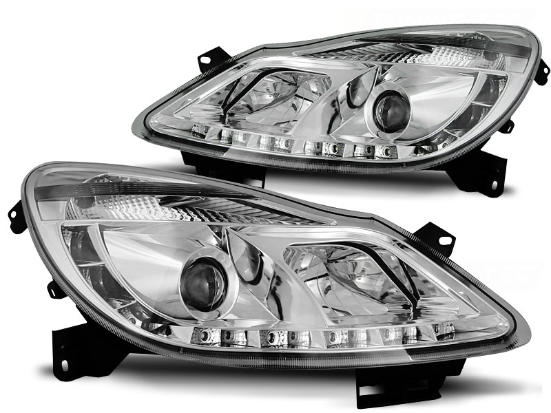 Frontlykter Opel Corsa D 04.06-11 Daylight Krom – uten AFS - Bilde 2