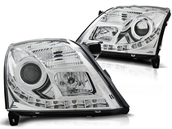 Frontlykter Opel Vectra C 04.02-08.05 TRU DRL Krom – bilde 2 av 2