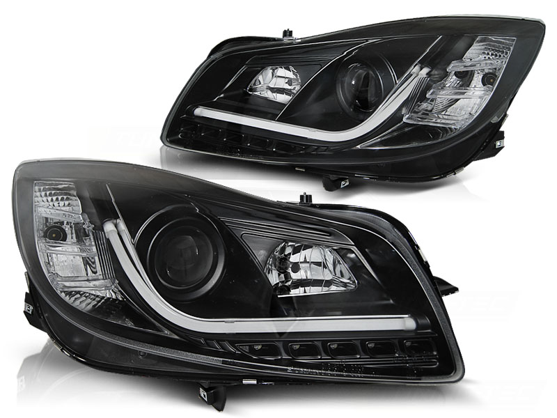 Frontlykter Opel Insignia 08-12 Black Tube Lights - Bilde 2