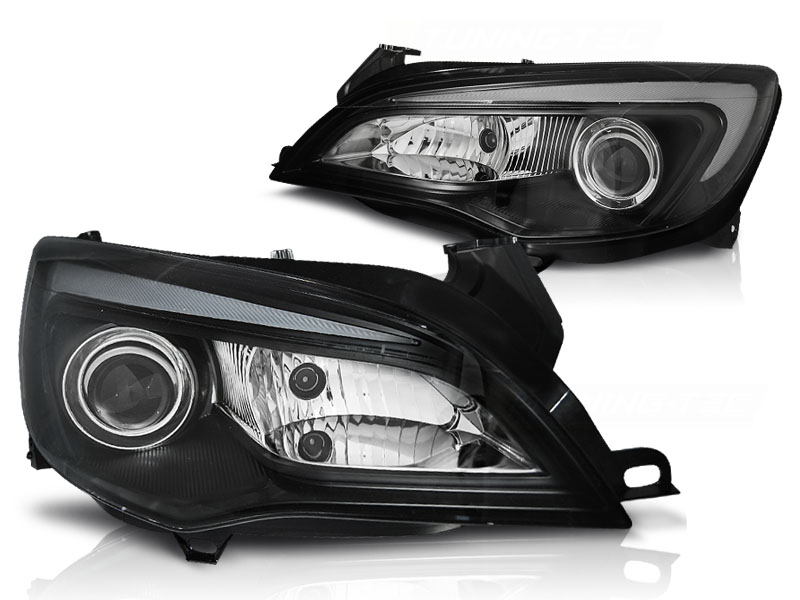 Frontlykter Opel Astra J 10-15 Tube Light Black - Bilde 2