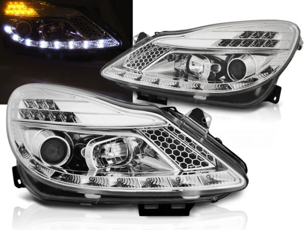Frontlykter Opel Corsa D 04.06-11 Daylight Krom – uten AFS – bilde 1 av 2