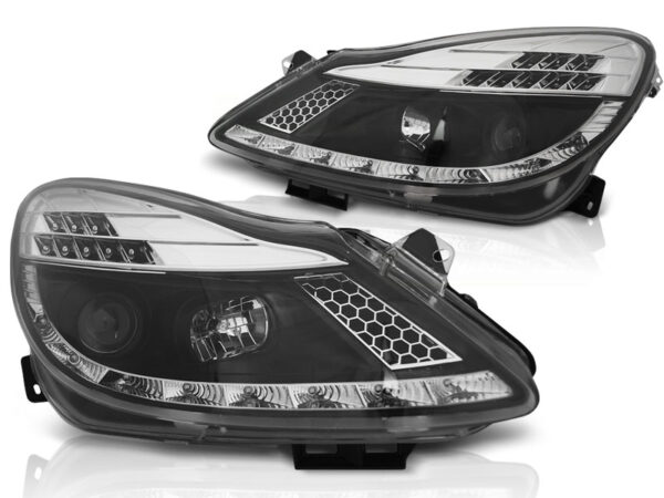 Frontlykter Opel Corsa D 04.06-11 Daylight Svart – uten AFS – bilde 2 av 2