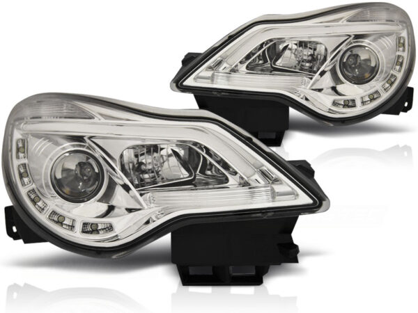 Frontlykter Opel Corsa D 11-14 DRL Krom – uten AFS – bilde 2 av 2