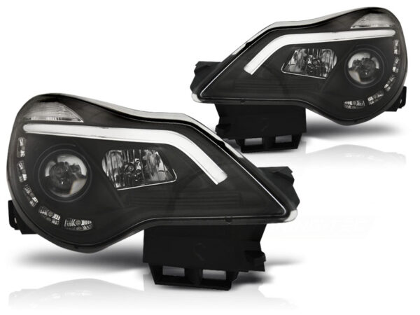 Frontlykter Opel Corsa D 11-14 DRL Svart – uten AFS – bilde 2 av 2