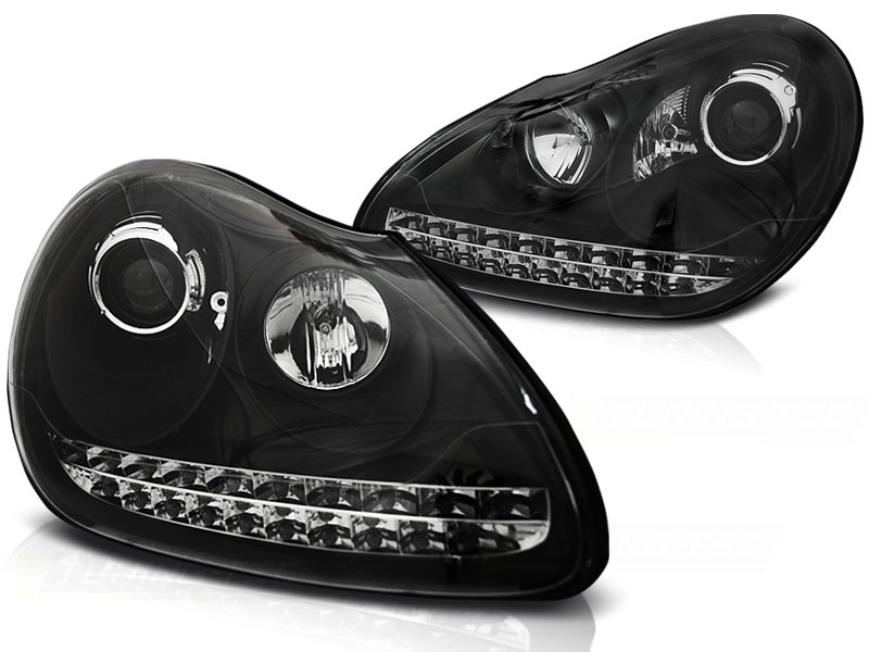 Frontlykter Porsche Cayenne 02-06 Xenon Lyskaster Daylight Black - Bilde 2