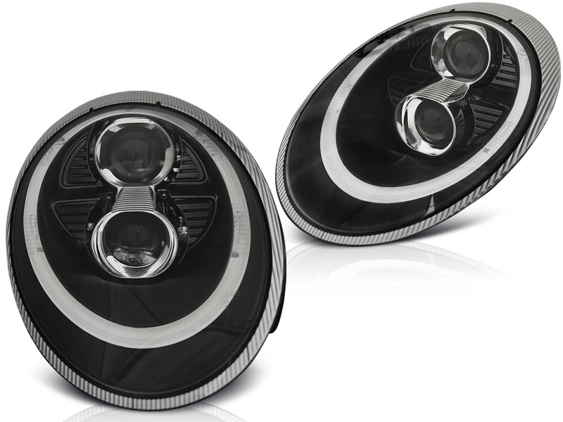 Frontlykter Porsche 911 (997) 04-09 Xenon Tube Light Black - Bilde 2